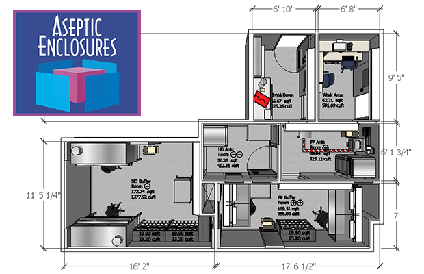 2D Design for Aseptic workspace